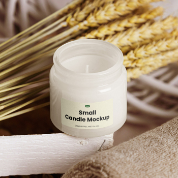 Free Candle with Cereal Mockup Free Candle with Cereal Mockup