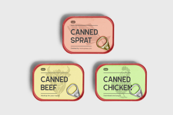 Free Canned Food Mockup Free Canned Food Mockup