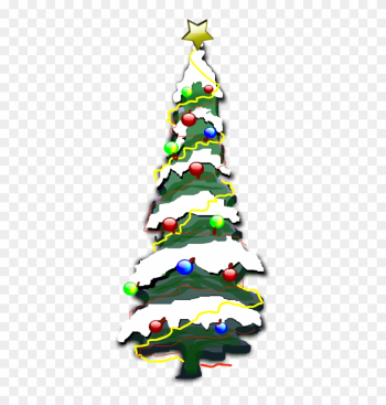 Free Christmas 002 - Snowy Christmas Tree Cartoon Free Christmas 002 - Snowy Christmas Tree Cartoon