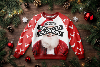 Free Christmas Sweatshirt Mockup