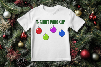 Free Christmas T-Shirt Mockup