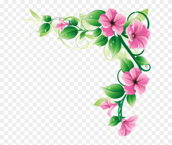 Free Clipart Flower Borders - Flower Corner Border Png