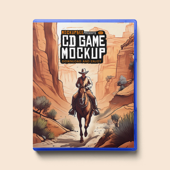 Free Closed CD Game Box Mockup