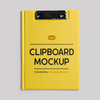 Free Closed Clipboard Mockup