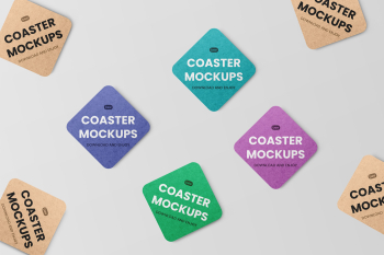 Free Coaster Mockups Free Coaster Mockups