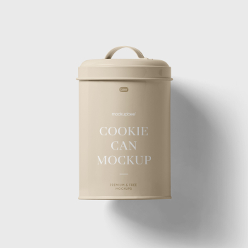 Free Cookie Can Mockup Free Cookie Can Mockup