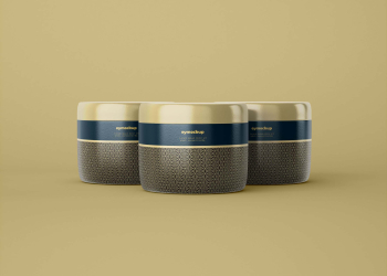 Free Cosmetic Jars Mockup - Graphicfolks