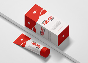 Free Cosmetic Tube Box Mockup tubebox tubebox 