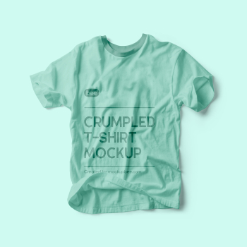 Free Crumpled T-Shirt Mockup Free Crumpled T-Shirt Mockup