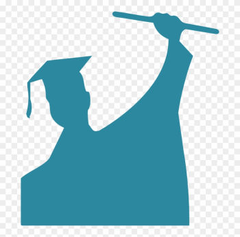 Free Digital Congratulation Scrapbooking Embellishment - Graduate Silhouette Transparent Background