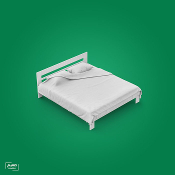 Free double bed mockup