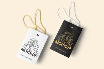 Free Double Gift Bag Mockup