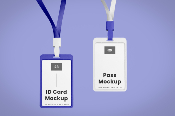 Free Double ID Card Mockup Free Double ID Card Mockup