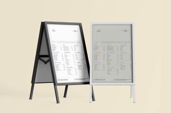 Free Double Menu Stand Mockup