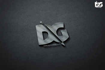 Free Dull Metal Logo Mock-Up