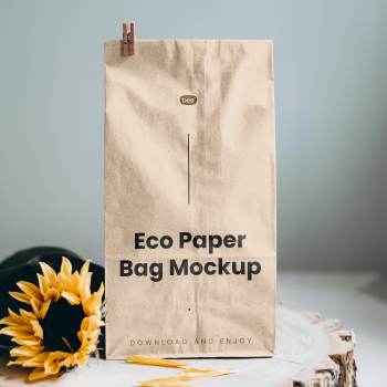 Free Eco Bag with Sunflower Mockup Free Eco Bag with Sunflower Mockup