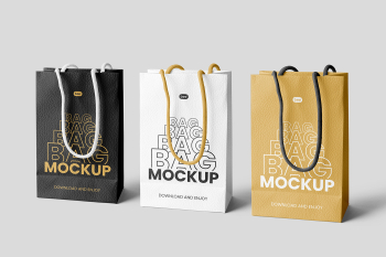 Free Eco Leather Gift Bag Mockups Free Eco Leather Gift Bag Mockups