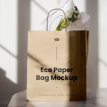 Free Eco Paper Bag Mockup Free Eco Paper Bag Mockup