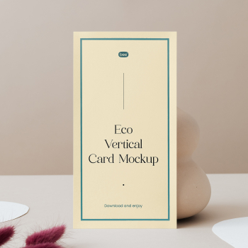 Free Elegant Vertical Card Mockup Free Elegant Vertical Card Mockup