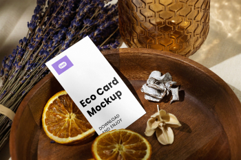 Free Elegant Vertical Paper Card Mockup Free Elegant Vertical Paper Card Mockup
