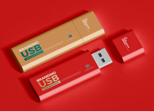 Free Flash Drive USB Mockup branding usb branding usb 120 ste 