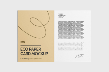 Free Flat Open Brochure Mockup