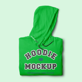 Free Folded Hoodie Mockup