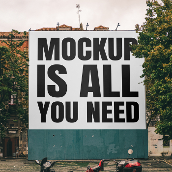 Free Freestanding Billboard Mockup