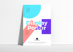 Free Front View Display Poster Mockup display poster Free Front View Display Poster Mockup display poster