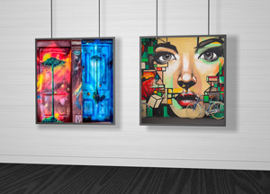 Free Gallery Interior Poster Frame Mockup PSD Free Gallery Interior Poster Frame Mockup PSD
