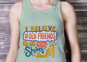 Free Girl in Tank Top Mock-up PSD For Design Branding 人leve cold friends and new shes 