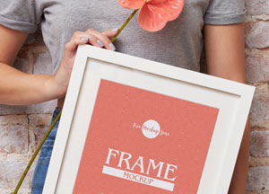 Free Girl Showing PSD Frame Mockup Design frame mockup Free Girl Showing PSD Frame Mockup Design frame mockup