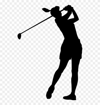 Free Golf Clipart Funny Golf Clip Art Black And White - Female Golfer Silhouette Png