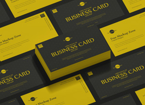 Free Grid Stack of Business Card Mockup mockup zone business card business card apla free mockup zone ness card sieriaan mockup zoe business card 