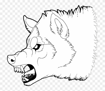 Free Growling Wolf Lineart - Author Free Growling Wolf Lineart - Author