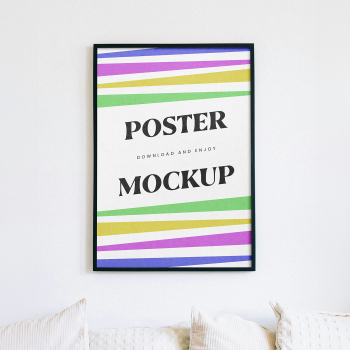 Free Hanging Single Poster Mockup