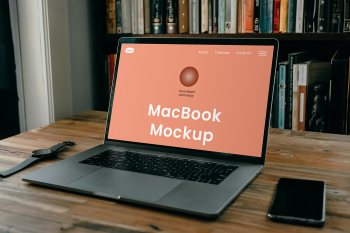 Free Home Office MacBook Mockup