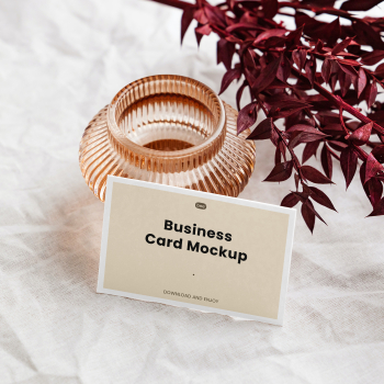 Free Horizontal Business Card Mockup