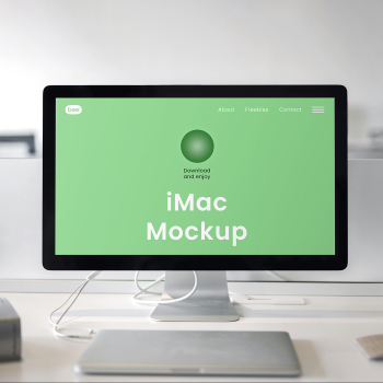 Free iMac Studio Display Mockup