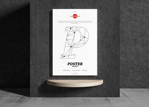 Free Indoor Wall Poster Mockup PSD poster Free Indoor Wall Poster Mockup PSD poster