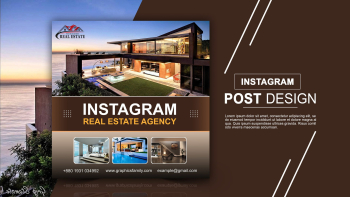 Free Instagram Post Design for Real Estate Agency Free Instagram Post Design for Real Estate Agency