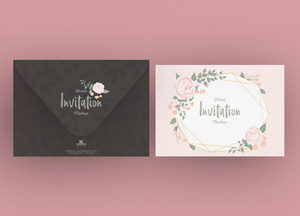 Free Invitation Mockup PSD invitaton invitation tusty 
