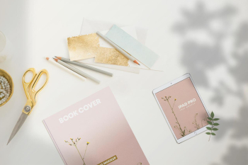 Free iPad Pro & Book Cover Mockup Free iPad Pro & Book Cover Mockup