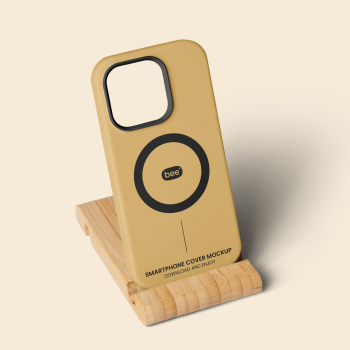 Free iPhone Case in Stand Mockup