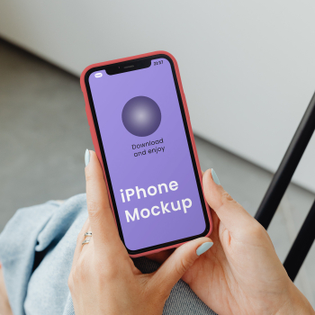 Free iPhone in Hands Mockup Free iPhone in Hands Mockup