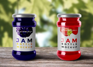 Free Jam Bottle Mock-up PSD For Graphic Artists jam bottle mockup jam eottle mockup 