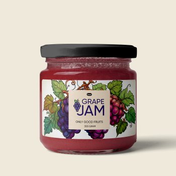 Free Jam Jar Label Mockup