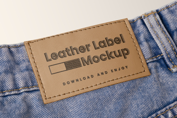 Free Jeans Label Mockup Free Jeans Label Mockup