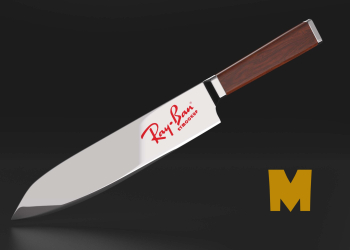 Free Knife Logo Mockup - Graphic Eagle