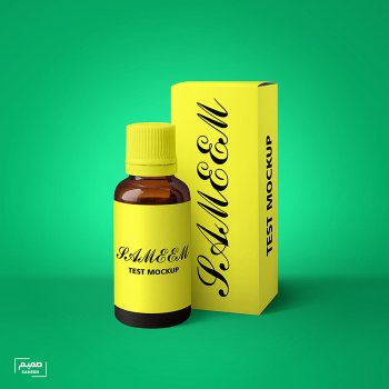 Free Liquid Medicine Bottle MockUp